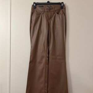 Wild Fable Brown Leather Flare Pants